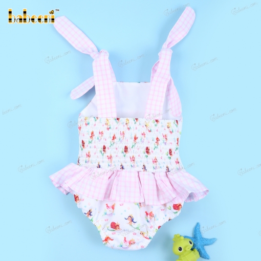 Fancy Plain Mermaid Swimwear For Girl - BB3154